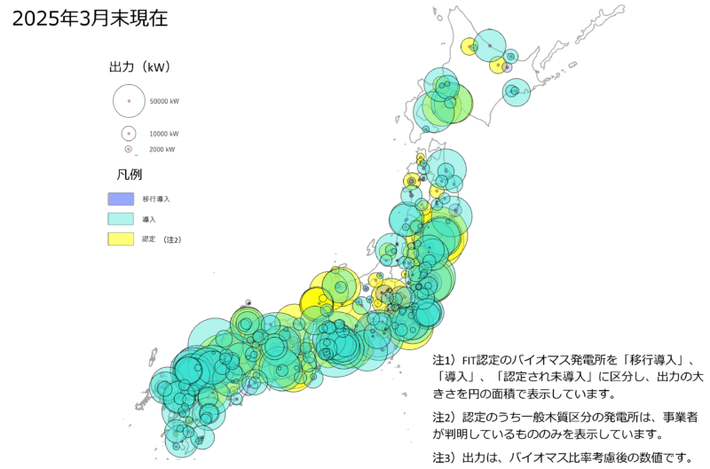 ①FIT制度における木質バイオマス発電所